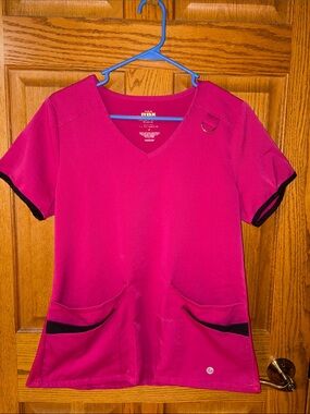 Bright Fuchsia V-Neck Top
